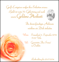 Einladung Goldene Hochzeit innen