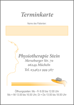 Terminkarte Physiotherapie Stein